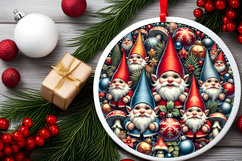 Round Christmass Ornament PNG Product Image 2