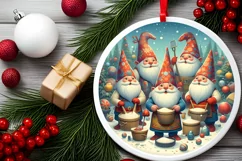 Round Christmas Ornament Sublimation|Clipart Product Image 2