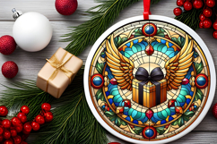 Round Christmass Ornament PNG Product Image 2