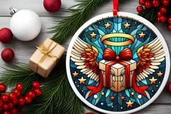 Round Christmas Ornament Sublimation|Clipart Product Image 2
