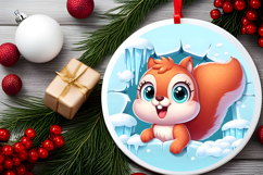 Round Christmass Ornament PNG Product Image 2