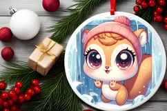 Round Christmas Ornament Sublimation|Clipart Product Image 2