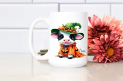 Cute Baby Cow Halloween Watercolor Product Image 2