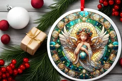 Round Christmas Ornament Sublimation|Clipart Product Image 2