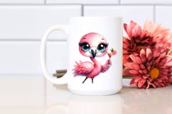 Proud Flamingo with Cocktails | Clipart Product Image 2
