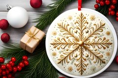 Round Christmas Ornament Sublimation|Clipart Product Image 2