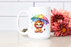 baby lion with Big Eyes Umbrella Clipart Product Image 2