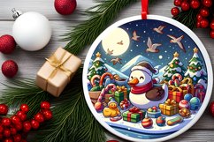 Round Christmas Ornament Sublimation|Clipart Product Image 2