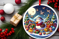 Round Christmass Ornament PNG Product Image 2