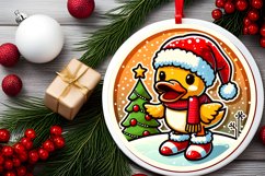 Round Christmas Ornament Sublimation|Clipart Product Image 2