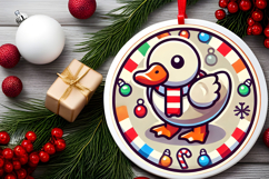 Round Christmass Ornament PNG Product Image 2