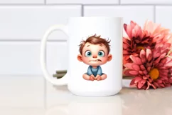 Confused Baby Watercolor Clipart Product Image 2