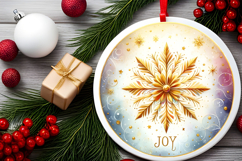 Round Christmass Ornament PNG Product Image 2