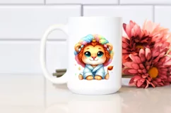 baby lion with Big Eyes Bath Robe Clipart Product Image 2