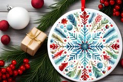 Round Christmas Ornament Sublimation|Clipart Product Image 2