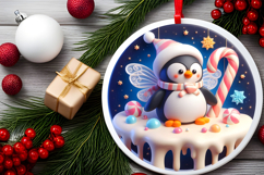 Round Christmass Ornament PNG Product Image 2