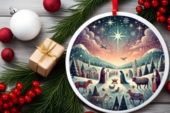 Round Christmas Ornament Sublimation|Clipart Product Image 2