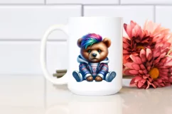 Expressive Baby Bear with Winter Attire PNG Product Image 2