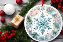 Round Christmas Ornament Sublimation|Clipart Product Image 2