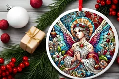 Round Christmas Ornament Sublimation|Clipart Product Image 1