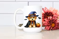Vibrant Baby Dog Halloween Scene | Clipart Product Image 2