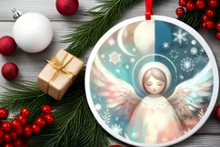 Round Christmas Ornament Sublimation|Clipart Product Image 2