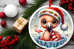 Round Christmas Ornament Sublimation|Clipart Product Image 2