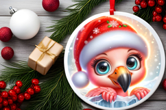 Round Christmass Ornament PNG Product Image 2