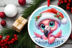 Round Christmas Ornament Sublimation|Clipart Product Image 2