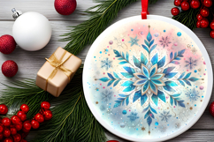 Round Christmass Ornament PNG Product Image 2