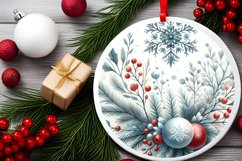 Round Christmas Ornament Sublimation|Clipart Product Image 2