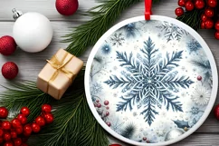 Round Christmas Ornament Sublimation|Clipart Product Image 2