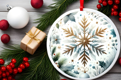 Round Christmass Ornament PNG Product Image 2