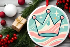 Round Christmas Ornament Sublimation|Clipart Product Image 1