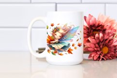 Colorful Fairy Tumbling with Autumn Leaves PNG Product Image 2
