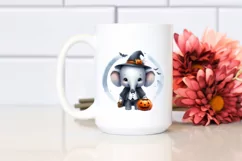 dressed for Halloween Baby Elephant PNG Product Image 2