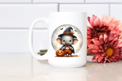 dressed for Halloween Baby Elephant PNG Product Image 2