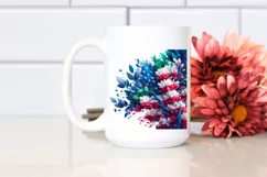 Vibrant Tree with USA Flag Colors PNG Product Image 2