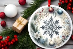 Round Christmas Ornament Sublimation|Clipart Product Image 2