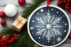 Round Christmas Ornament Sublimation|Clipart Product Image 2