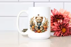 Funny Cute Baby Bear and Harvest | Clipart Product Image 2