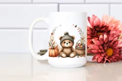 Funny Cute Baby Bear and Harvest | Clipart Product Image 2