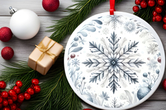 Round Christmass Ornament PNG Product Image 2