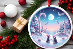 Round Christmas Ornament Sublimation|Clipart Product Image 2