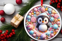 Round Christmas Ornament Sublimation|Clipart Product Image 2