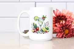 Sublimation Sticker Flower Watercolor Margarita Clipart Product Image 2