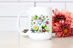 Sublimation Sticker Flower Watercolor Margarita Clipart Product Image 2