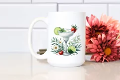 Sublimation Sticker Flower Watercolor Margarita Clipart Product Image 2