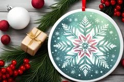 Round Christmas Ornament Sublimation|Clipart Product Image 2
