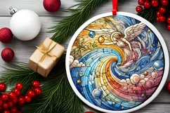 Round Christmas Ornament Sublimation|Clipart Product Image 1